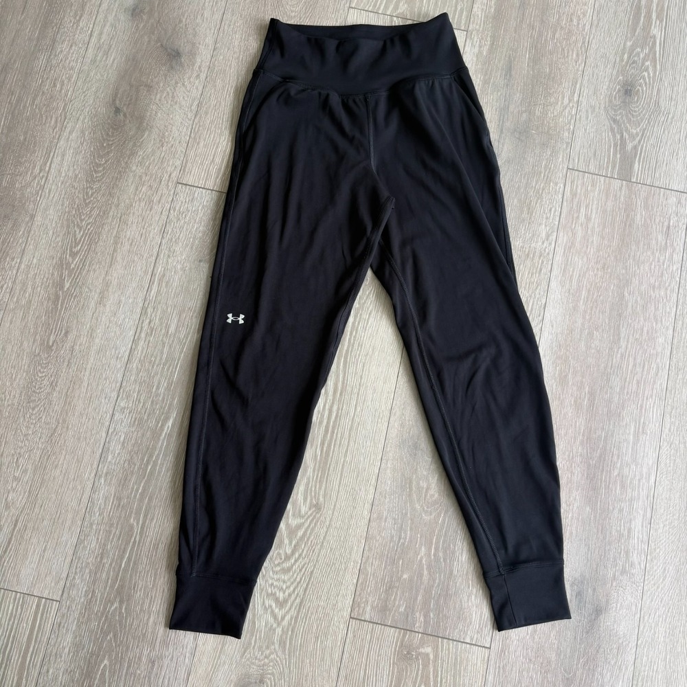 Under Armour Womens Black High Waist Slim Fit Athletic Jogger Pants Size XS